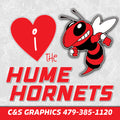 Hume Hornet Heart Yard Sign (Signature Collection)
